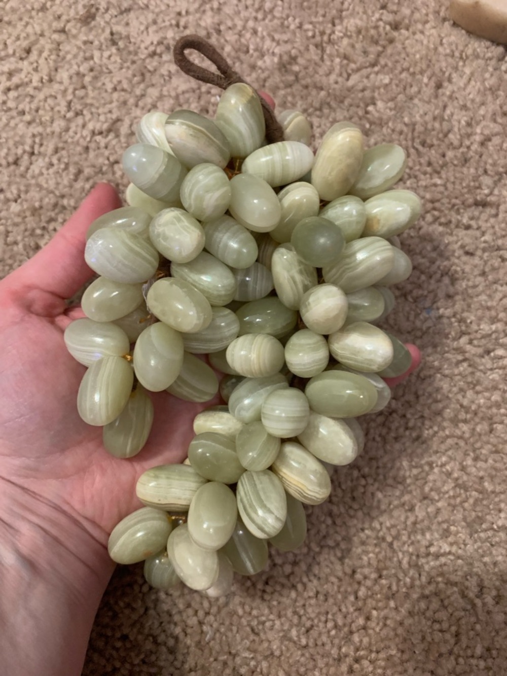 Green banded onyx crystal grapes